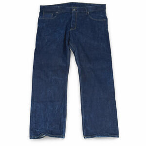 Railcar Fine Goods Jeans Mens 46x31 Selvedge Indigo Blue Button Fly Straight Leg